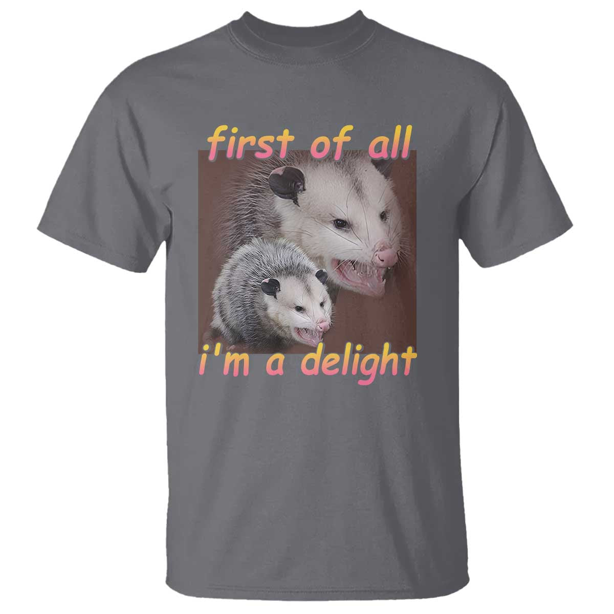 funny-opossum-t-shirt-first-of-all-im-a-delight