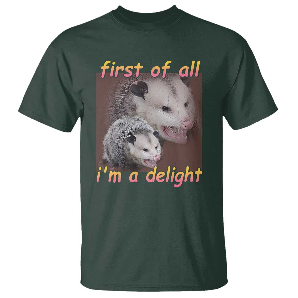 funny-opossum-t-shirt-first-of-all-im-a-delight