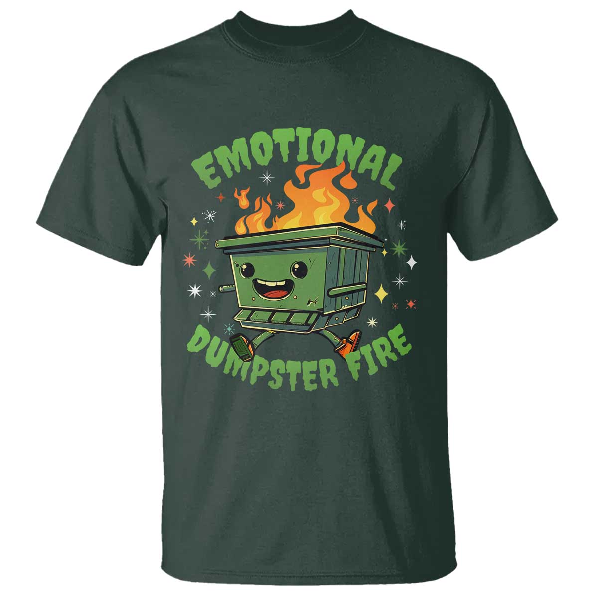 emotional-dumpster-fire-t-shirt-funny-mental-health-retro-groovy