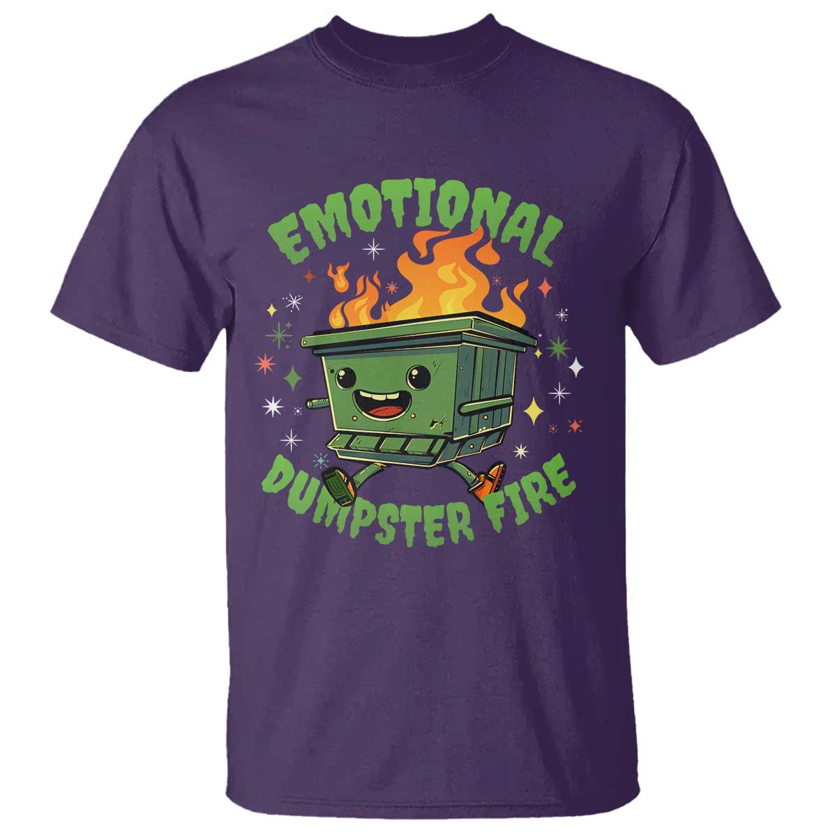 emotional-dumpster-fire-t-shirt-funny-mental-health-retro-groovy
