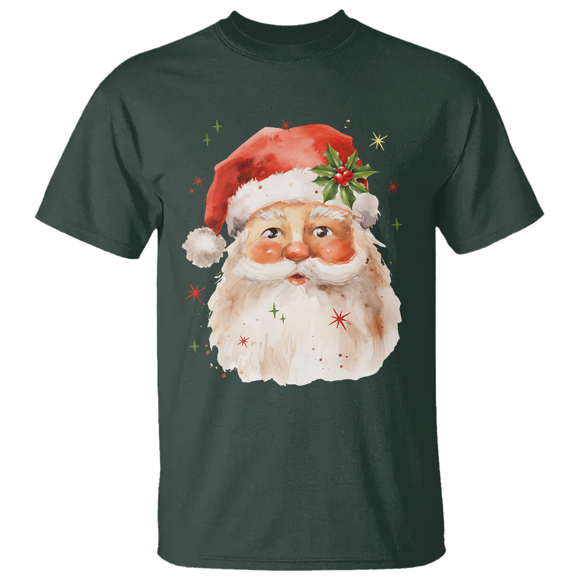 retro-vintage-christmas-santa-claus-face-xmas-old-fashioned-t-shirt