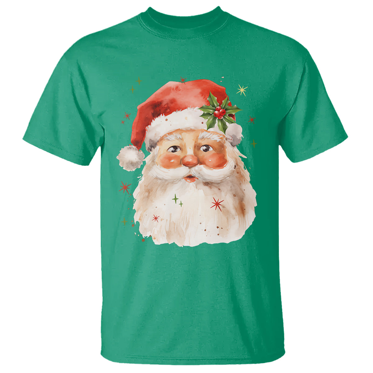retro-vintage-christmas-santa-claus-face-xmas-old-fashioned-t-shirt