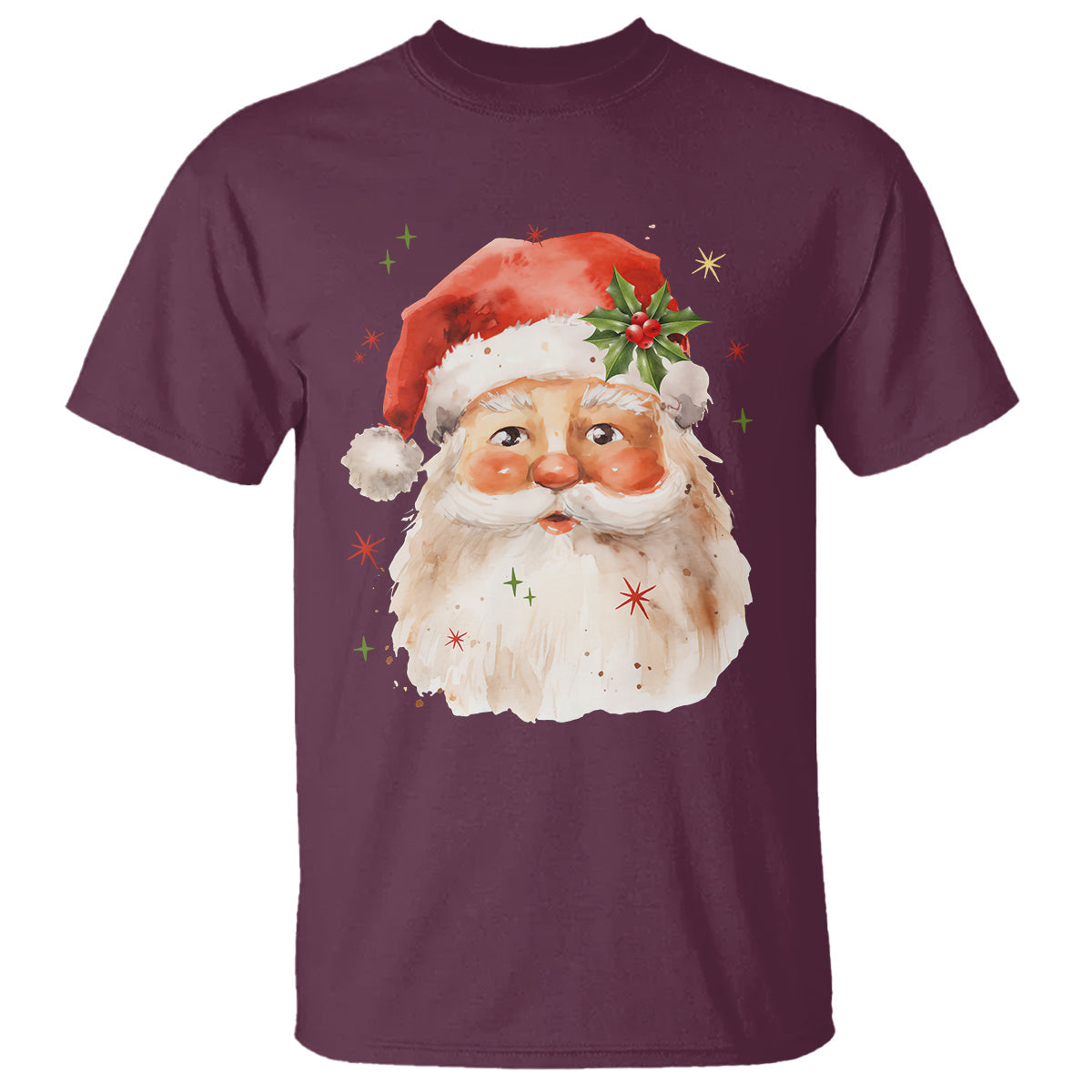 retro-vintage-christmas-santa-claus-face-xmas-old-fashioned-t-shirt
