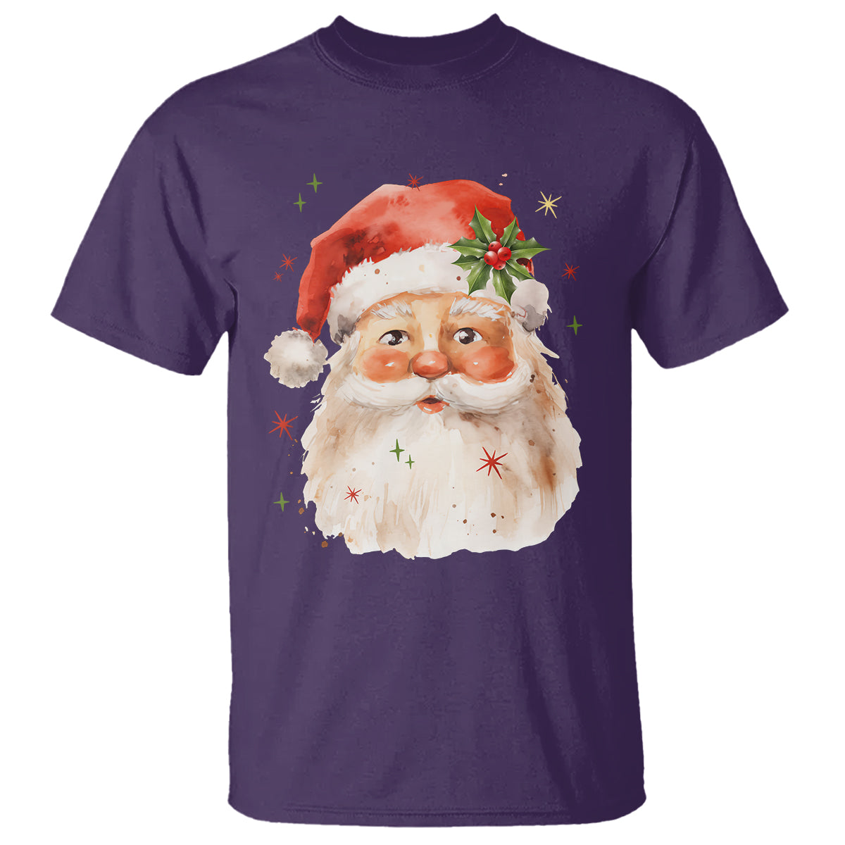 retro-vintage-christmas-santa-claus-face-xmas-old-fashioned-t-shirt