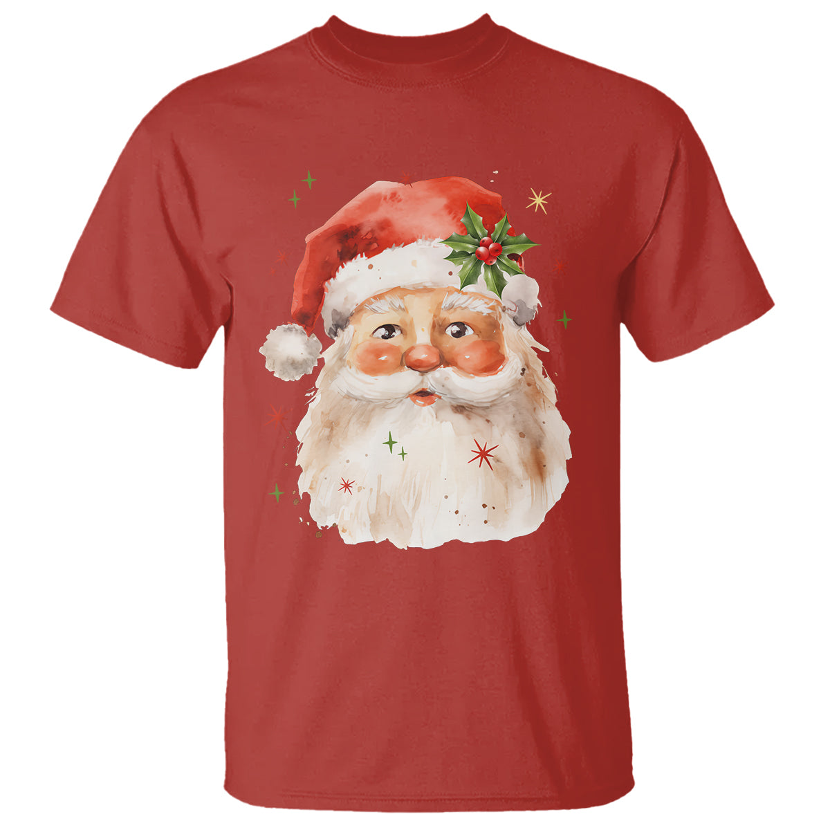 retro-vintage-christmas-santa-claus-face-xmas-old-fashioned-t-shirt