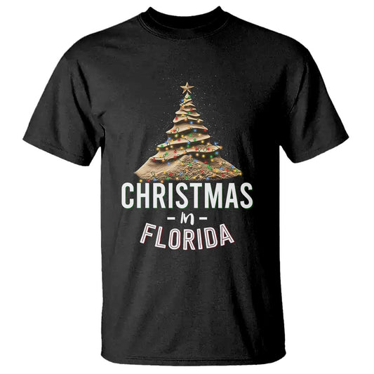 christmas-in-florida-t-shirt-sand-xmas-tree-lights-family-vacation