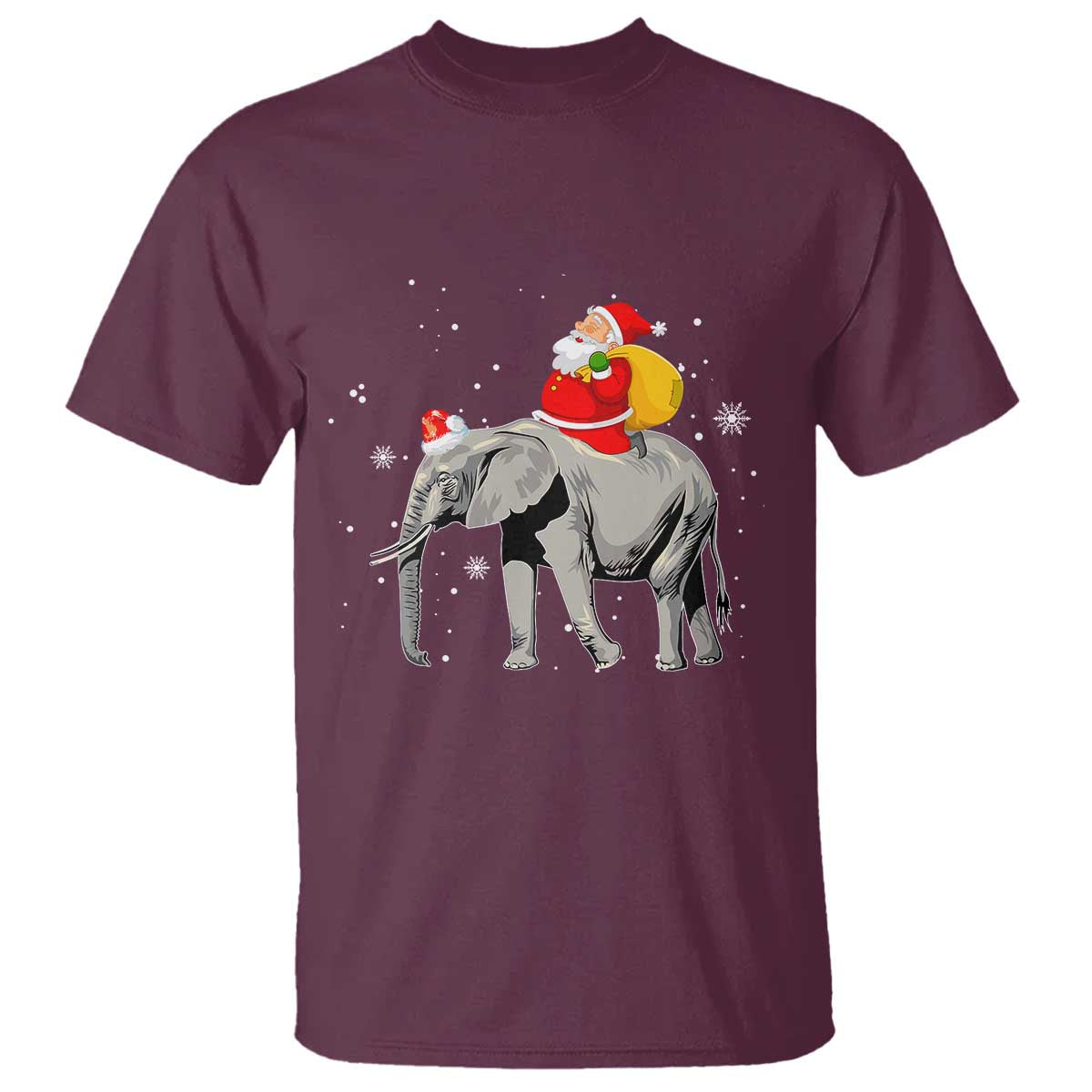 christmas-santa-riding-elephant-t-shirt-xmas-tree-light-funny-festive