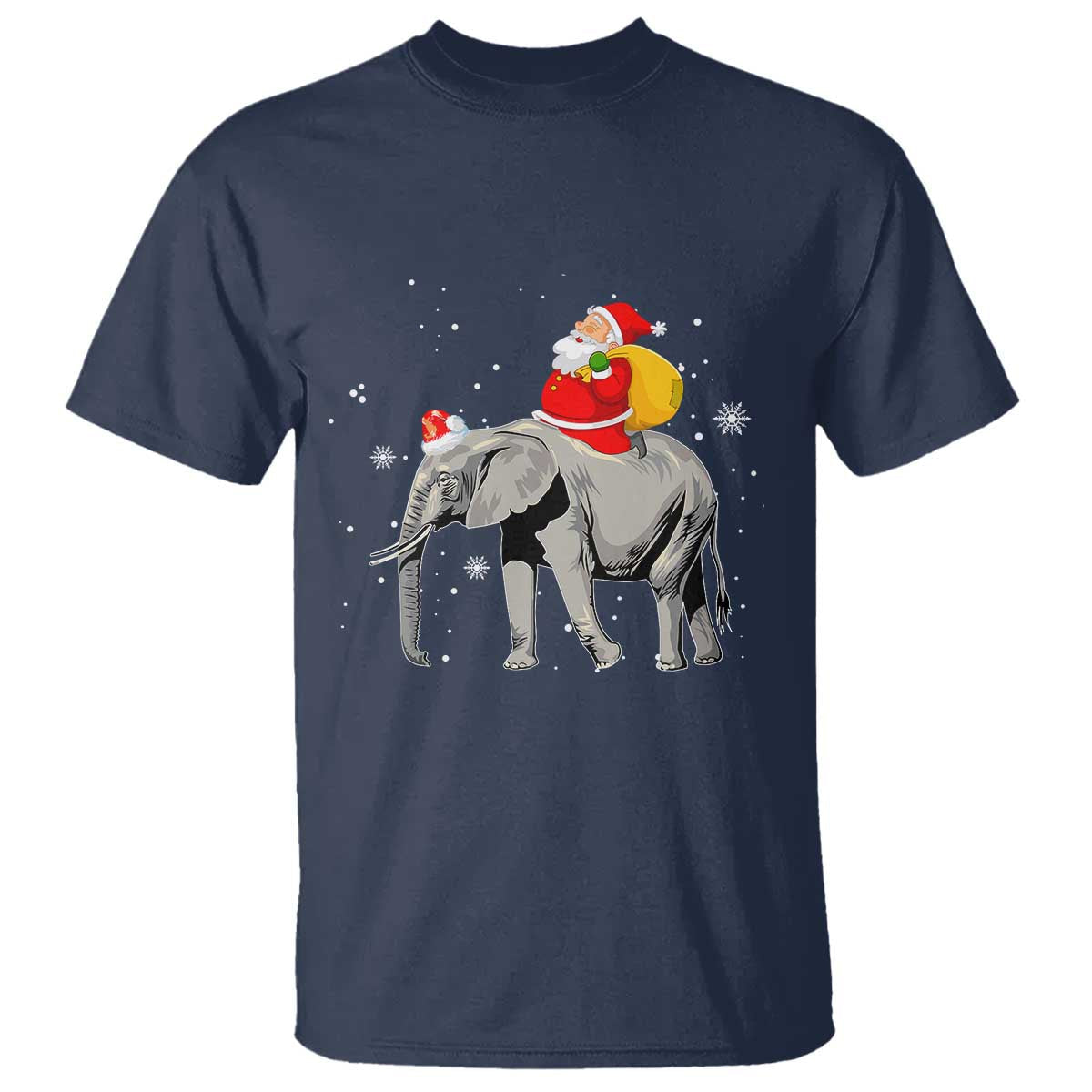 christmas-santa-riding-elephant-t-shirt-xmas-tree-light-funny-festive