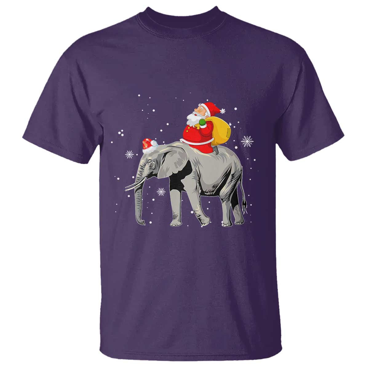 christmas-santa-riding-elephant-t-shirt-xmas-tree-light-funny-festive