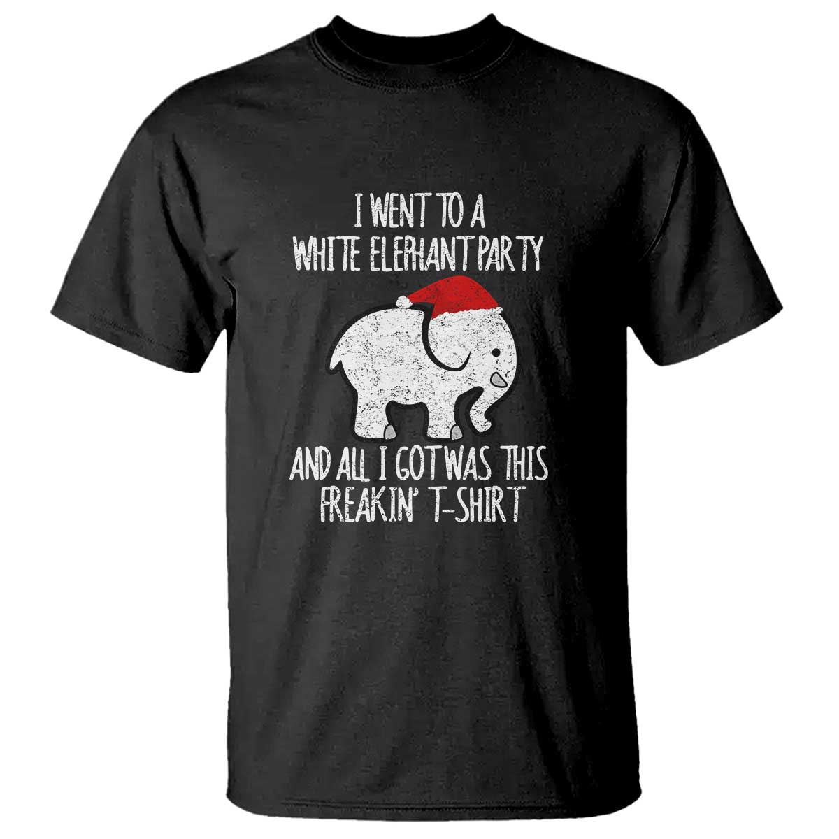 funny-white-elephant-christmas-t-shirt-i-went-to-a-white-party-and-got-this-gift-exchange