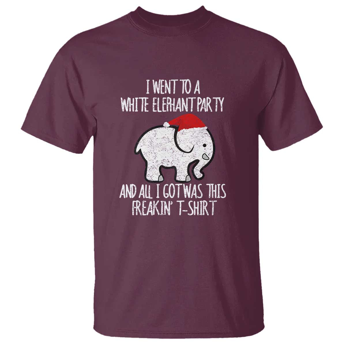 funny-white-elephant-christmas-t-shirt-i-went-to-a-white-party-and-got-this-gift-exchange