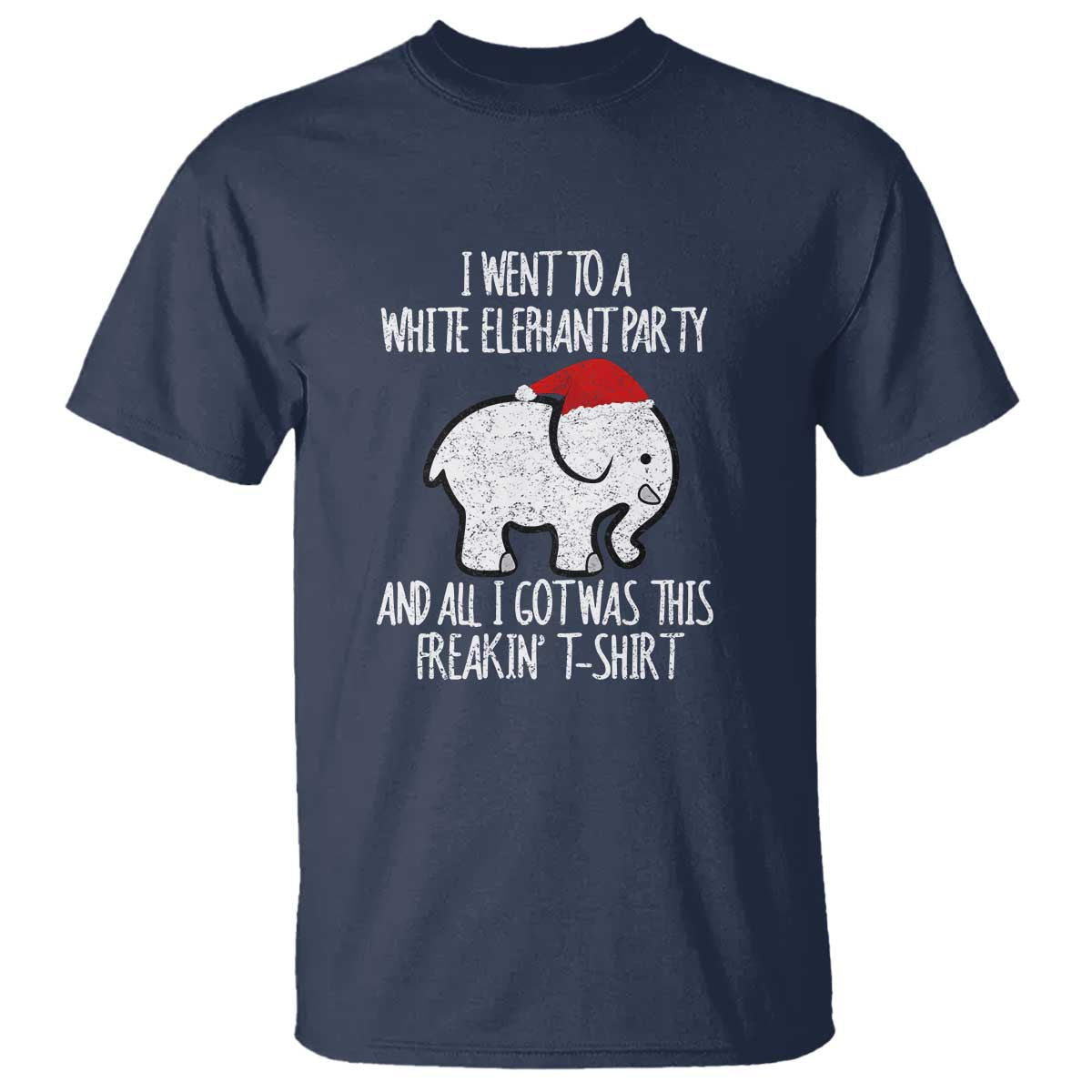 funny-white-elephant-christmas-t-shirt-i-went-to-a-white-party-and-got-this-gift-exchange
