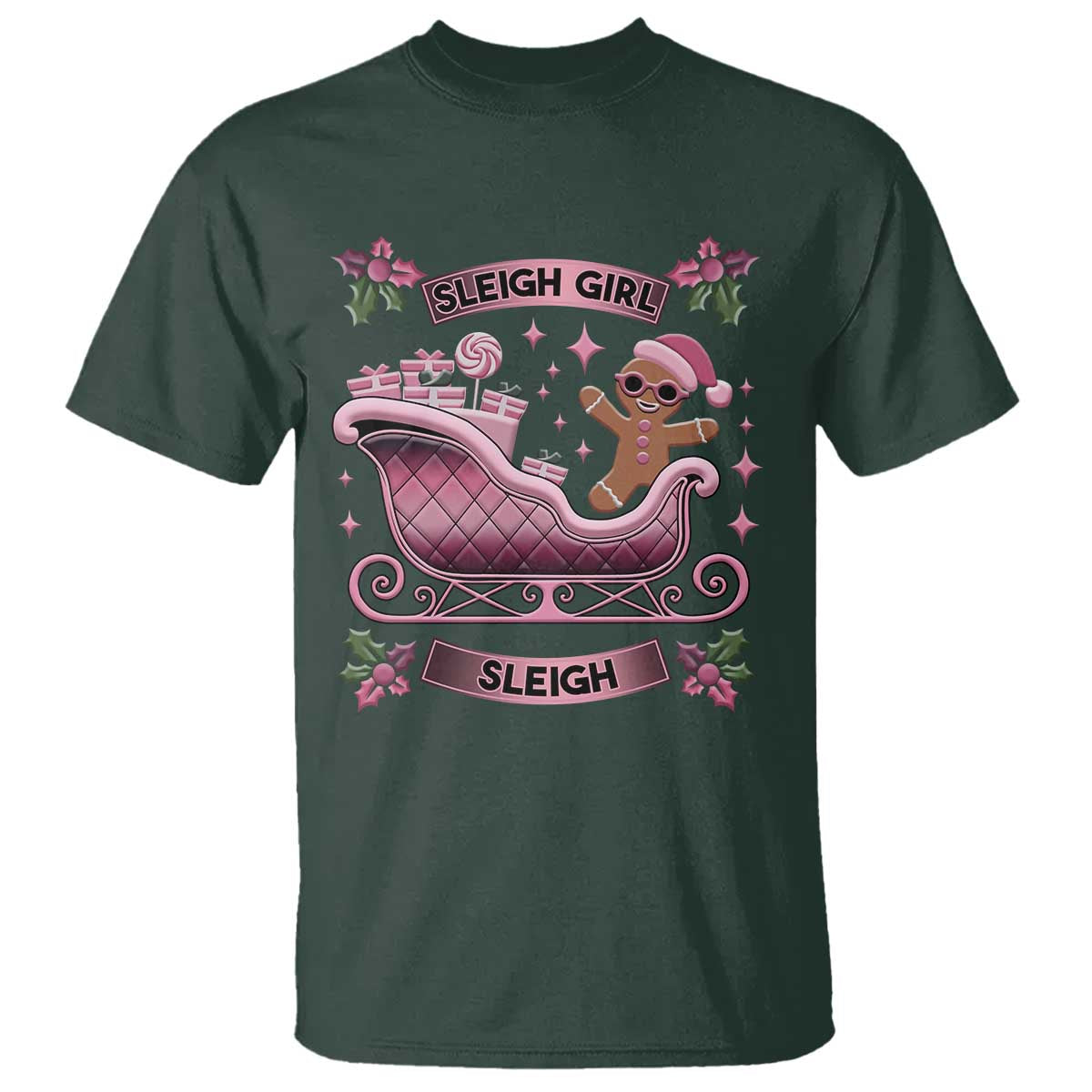 groovy-pink-christmas-gingerbrad-t-shirt-sleigh-girl-sleigh-festive-xmas-holiday-girls