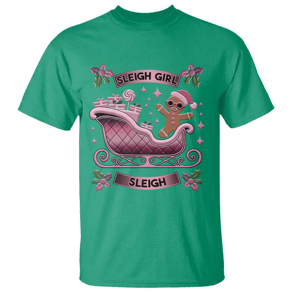 groovy-pink-christmas-gingerbrad-t-shirt-sleigh-girl-sleigh-festive-xmas-holiday-girls