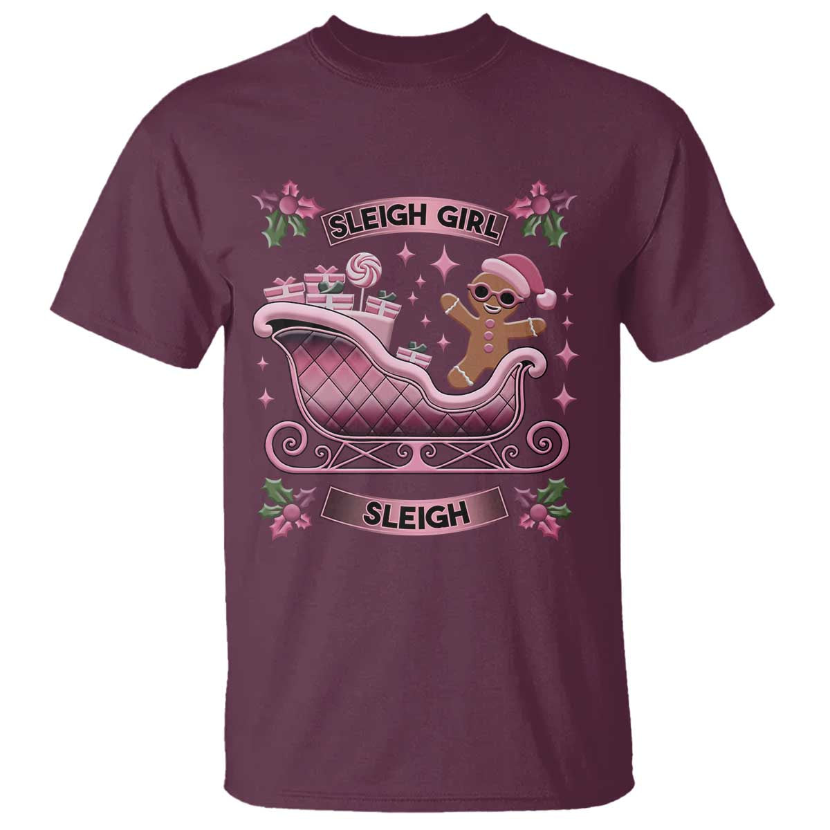 groovy-pink-christmas-gingerbrad-t-shirt-sleigh-girl-sleigh-festive-xmas-holiday-girls
