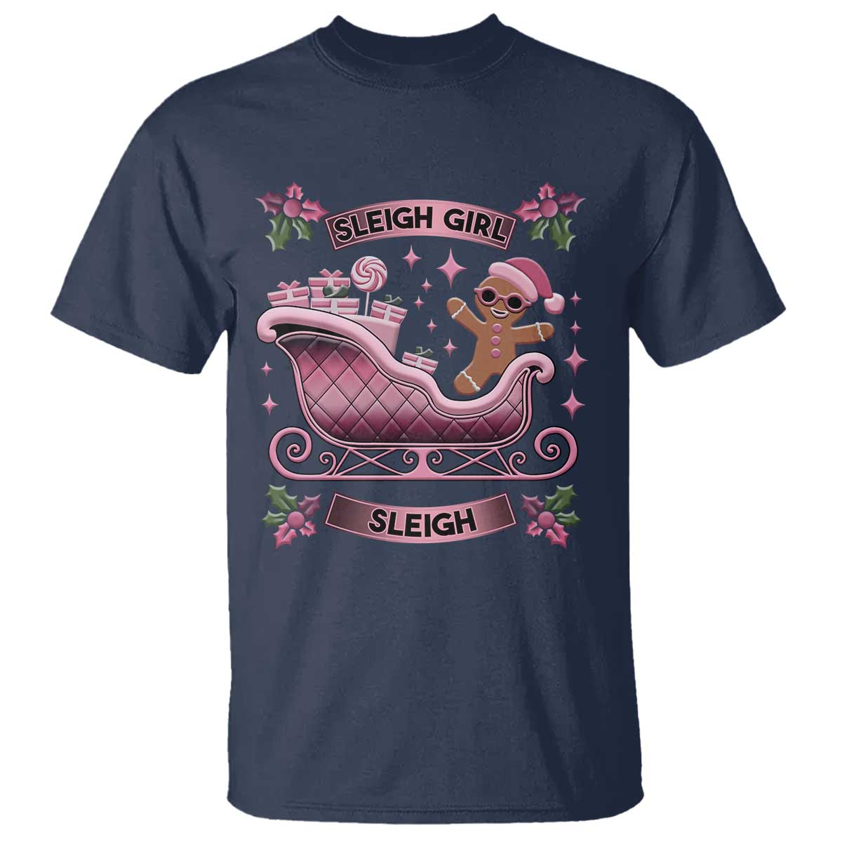 groovy-pink-christmas-gingerbrad-t-shirt-sleigh-girl-sleigh-festive-xmas-holiday-girls