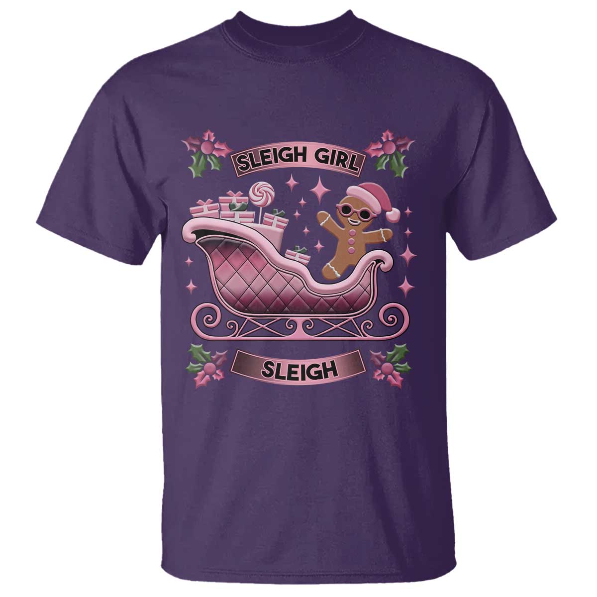 groovy-pink-christmas-gingerbrad-t-shirt-sleigh-girl-sleigh-festive-xmas-holiday-girls