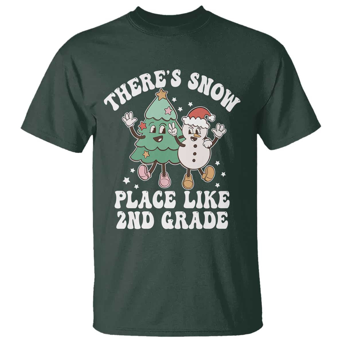 christmas-teacher-t-shirt-theres-snow-place-like-2nd-grade-merry-xmas-retro-groovy