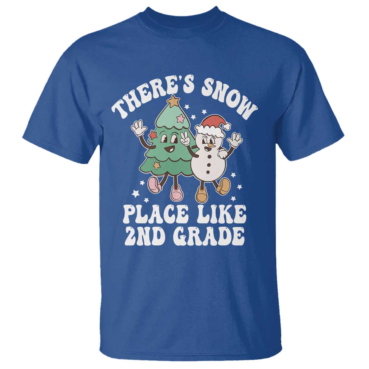 christmas-teacher-t-shirt-theres-snow-place-like-2nd-grade-merry-xmas-retro-groovy