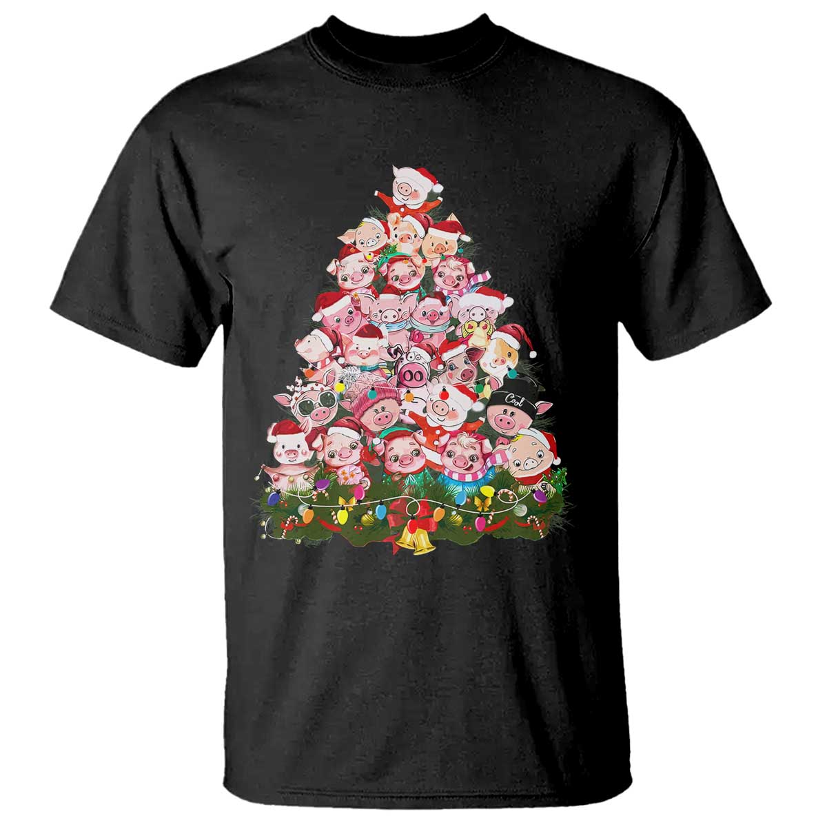 cute-pink-pigs-christmas-tree-t-shirt-funny-farmer-xmas-lights-festive-vibe
