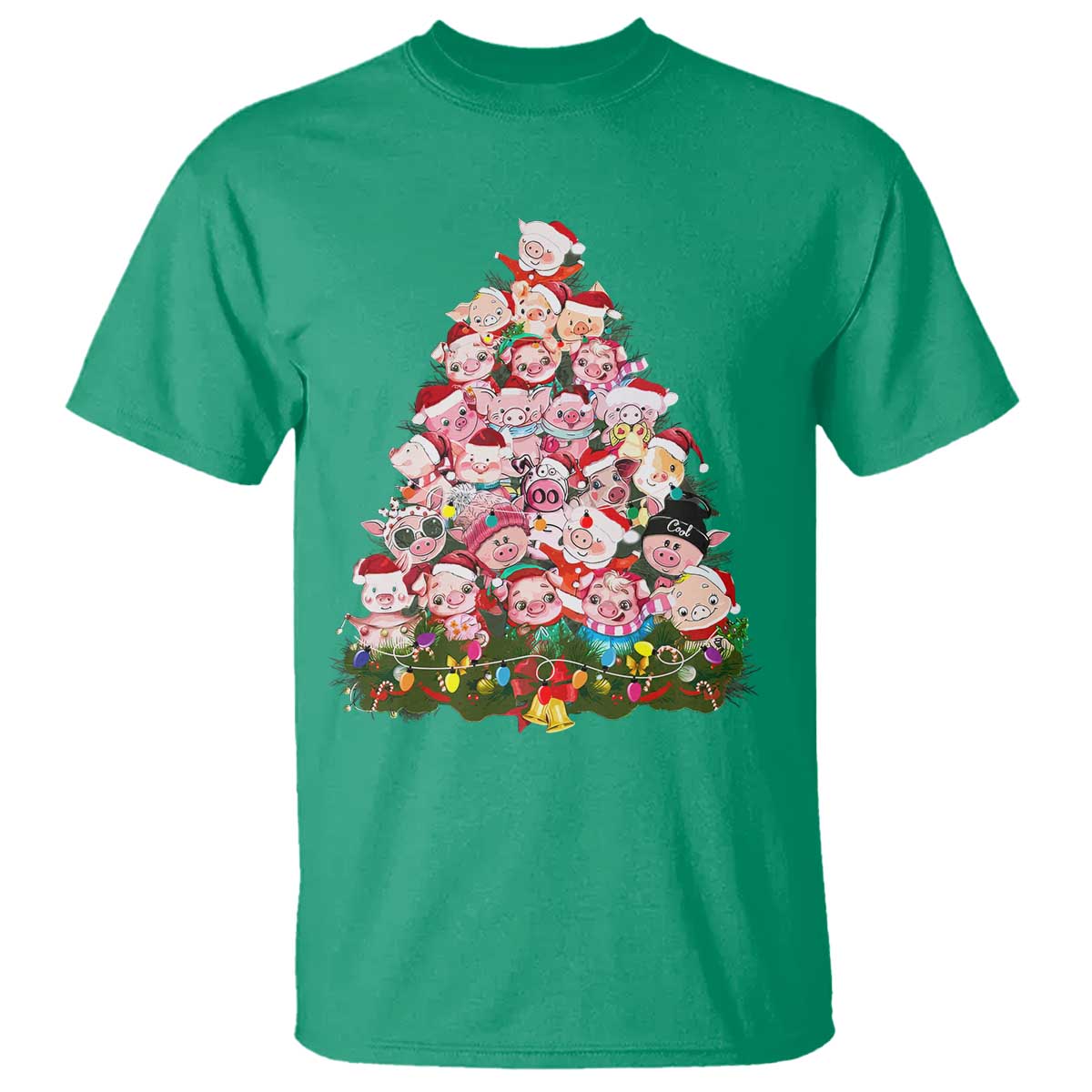 cute-pink-pigs-christmas-tree-t-shirt-funny-farmer-xmas-lights-festive-vibe