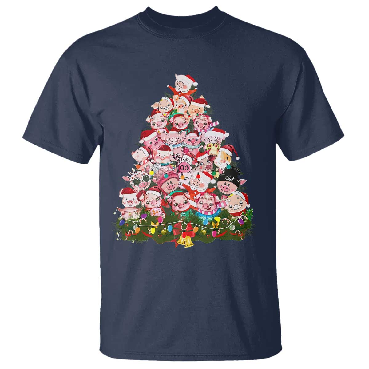 cute-pink-pigs-christmas-tree-t-shirt-funny-farmer-xmas-lights-festive-vibe