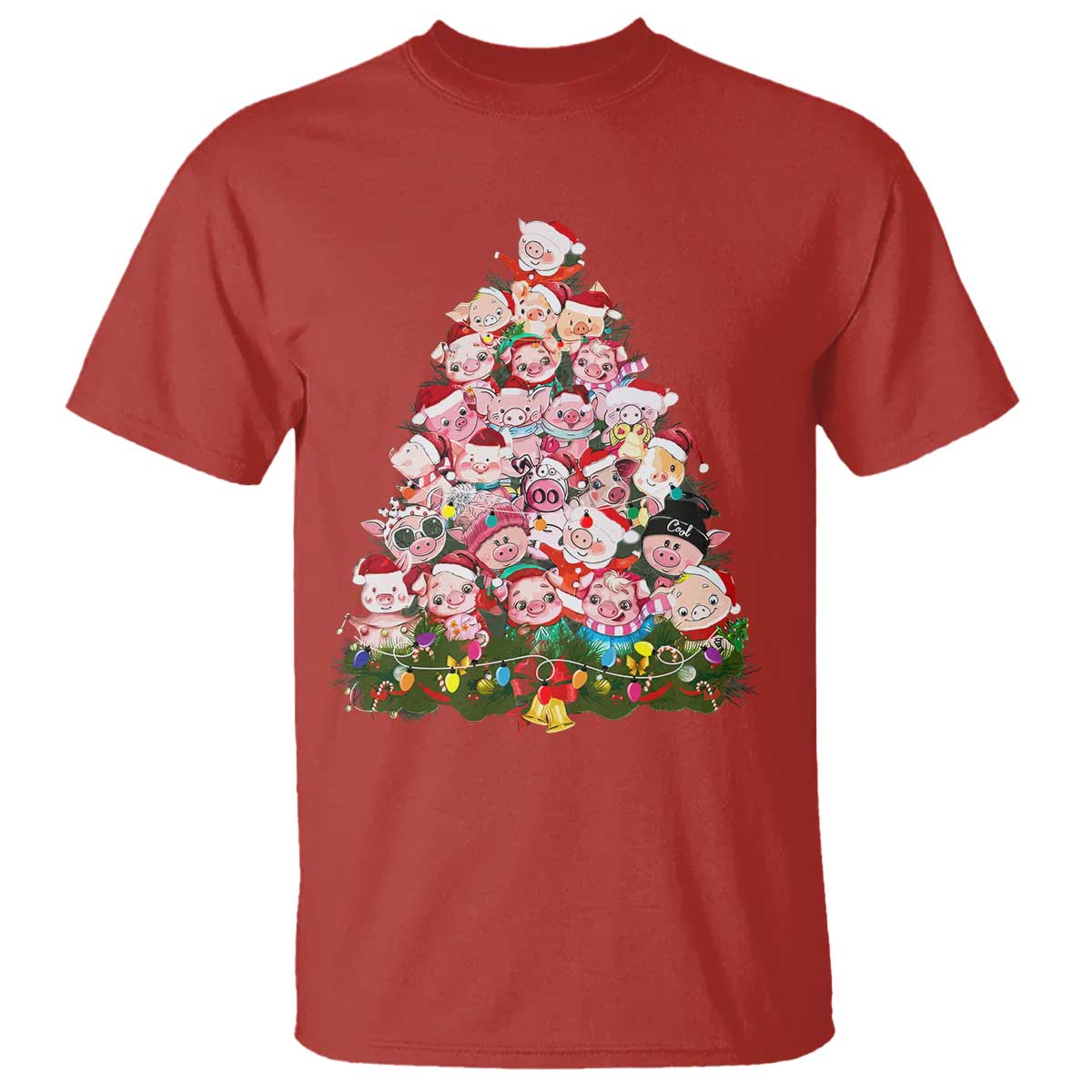 cute-pink-pigs-christmas-tree-t-shirt-funny-farmer-xmas-lights-festive-vibe