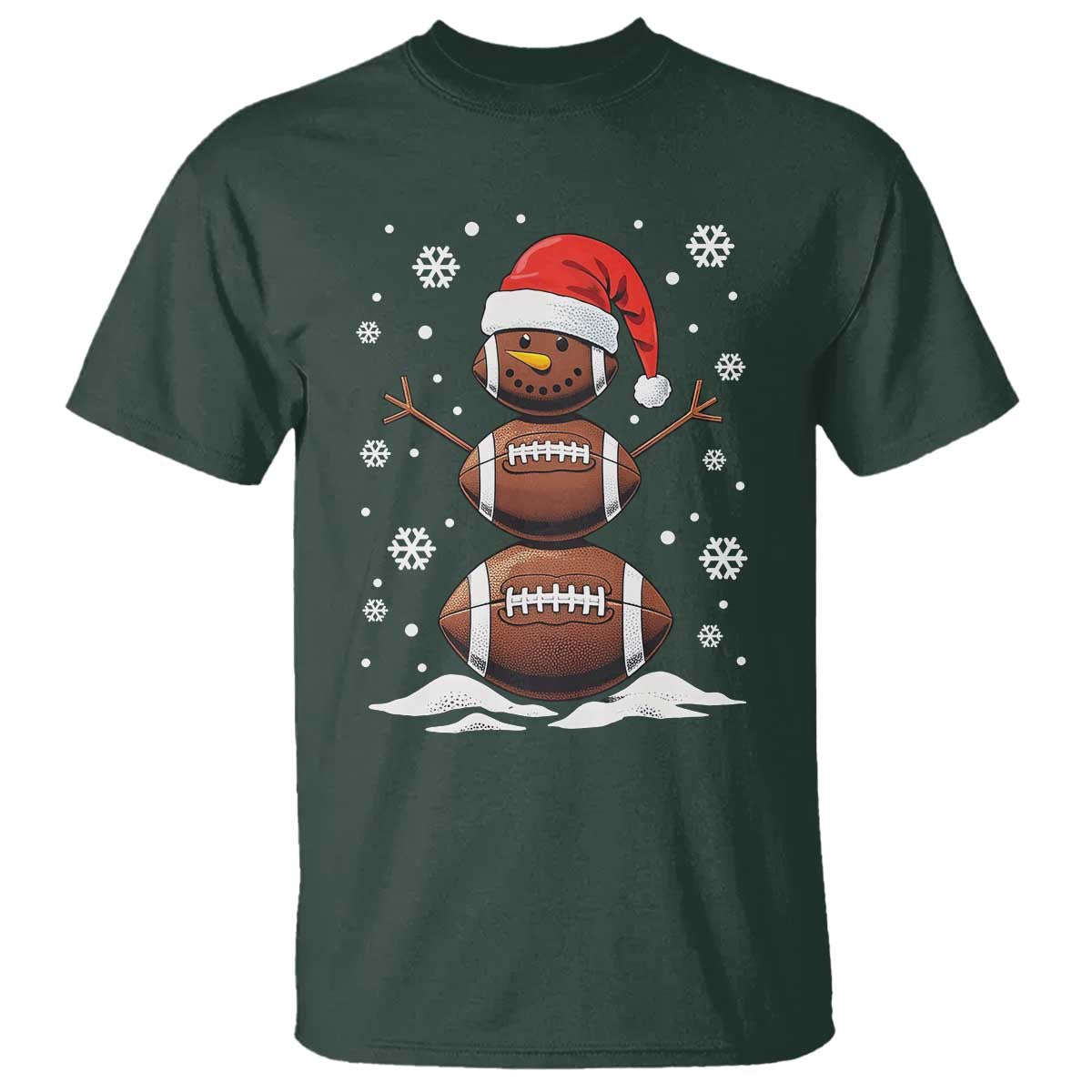 christmas-football-t-shirt-rugby-snowman-xmas-festive-holiday-sports