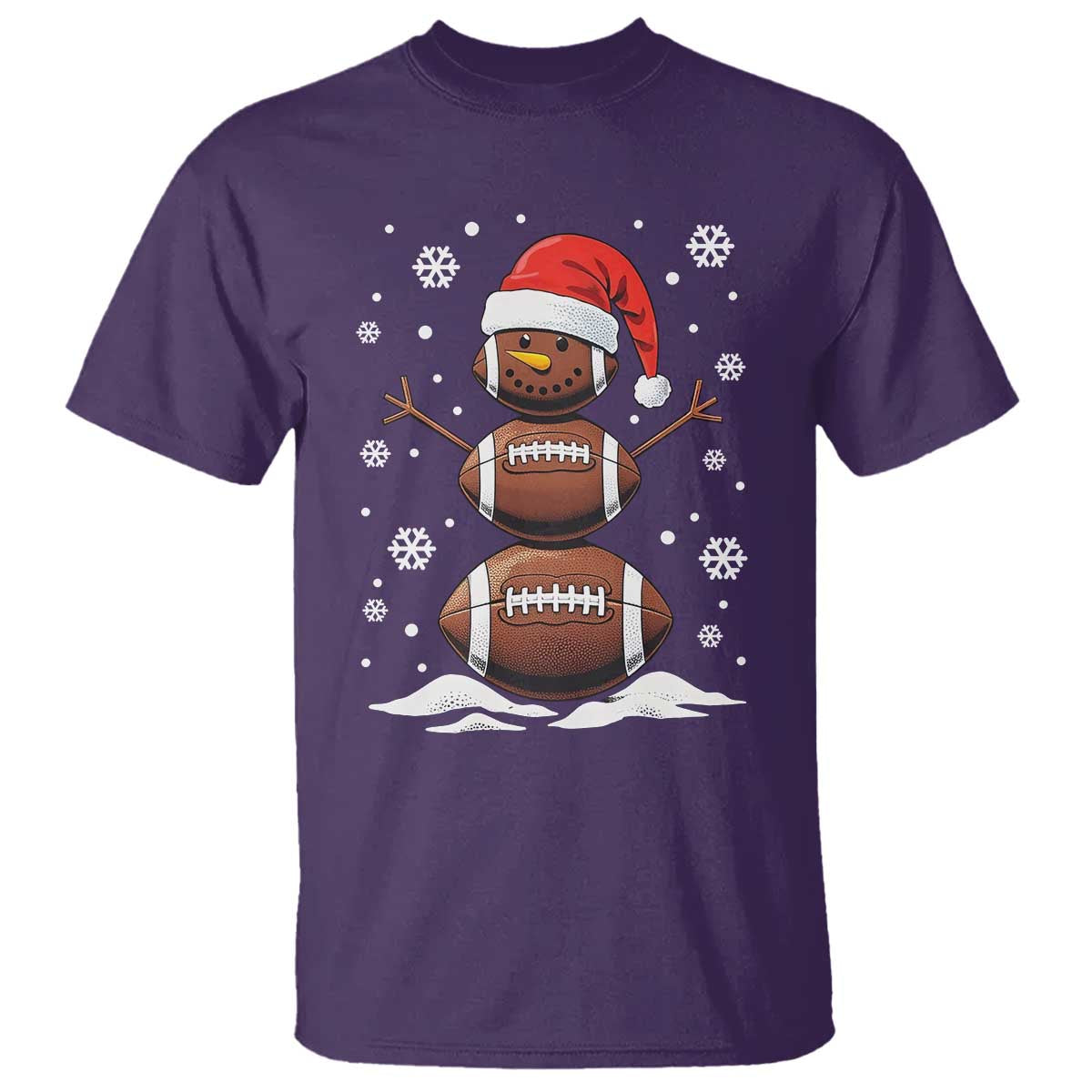 christmas-football-t-shirt-rugby-snowman-xmas-festive-holiday-sports