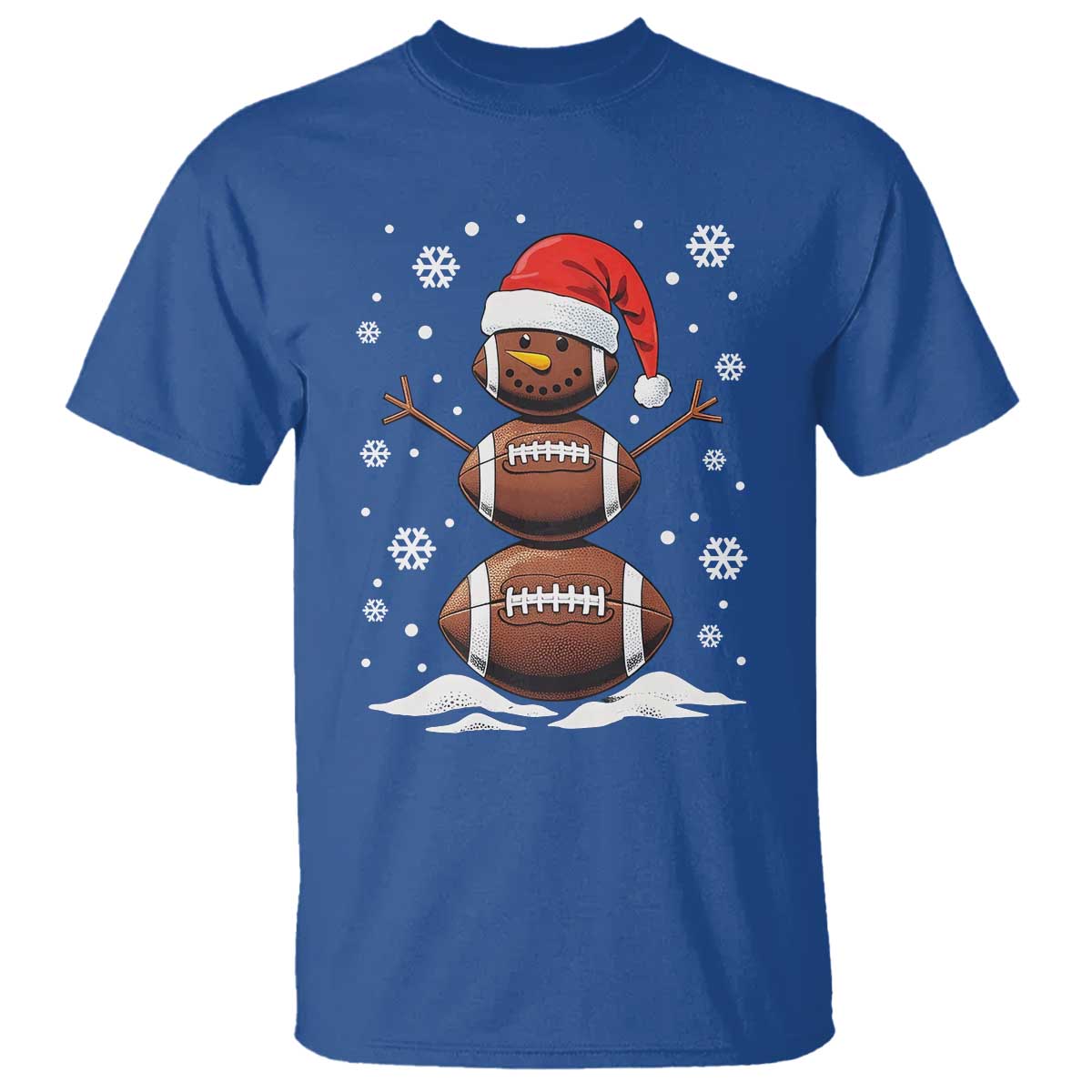 christmas-football-t-shirt-rugby-snowman-xmas-festive-holiday-sports