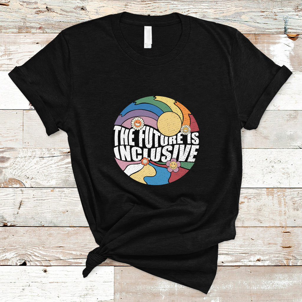 the-future-is-inclusive-lgbt-gay-pride-month-retro-groovy-t-shirt