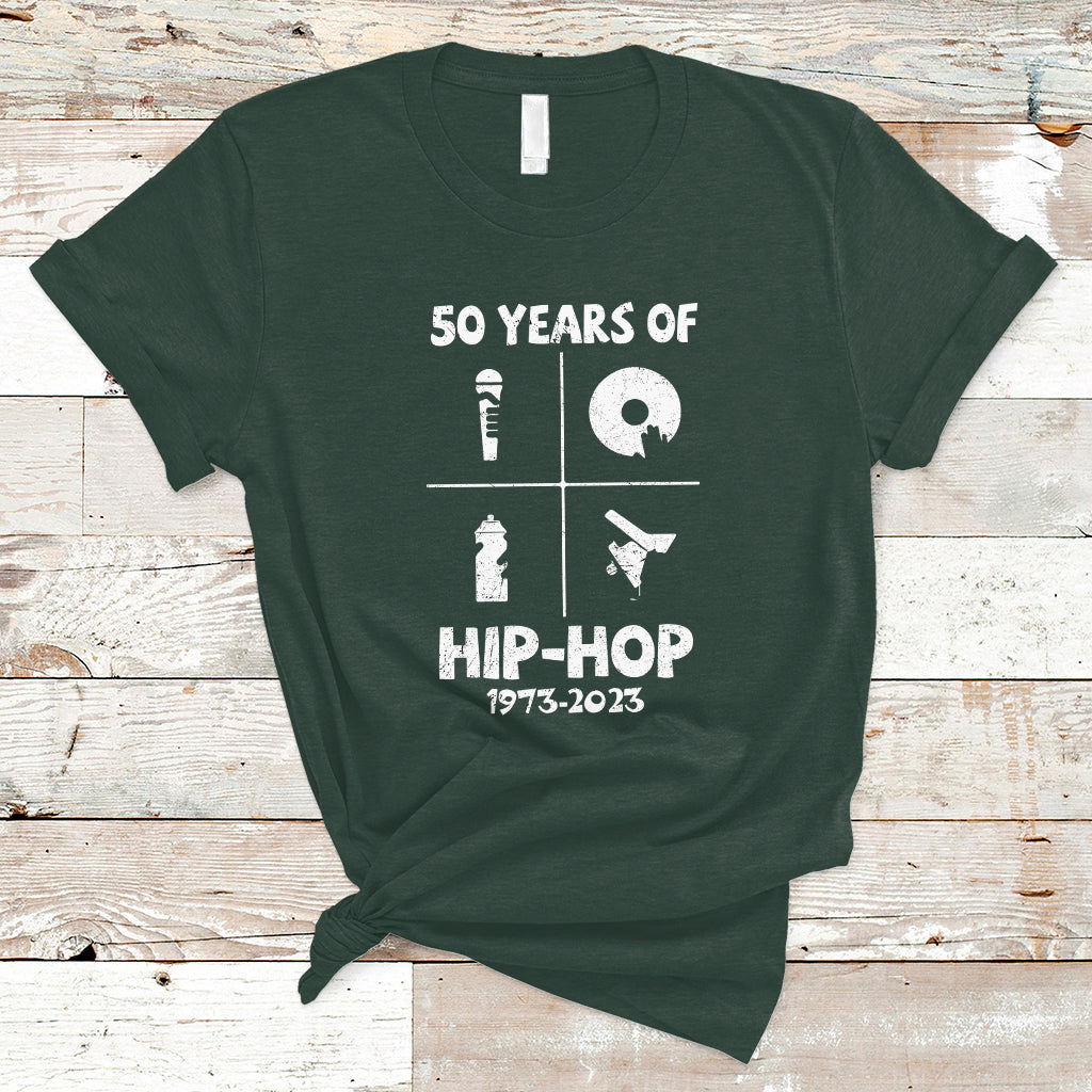 50-years-old-50th-anniversary-of-hip-hop-elements-of-hip-hop-t-shirt