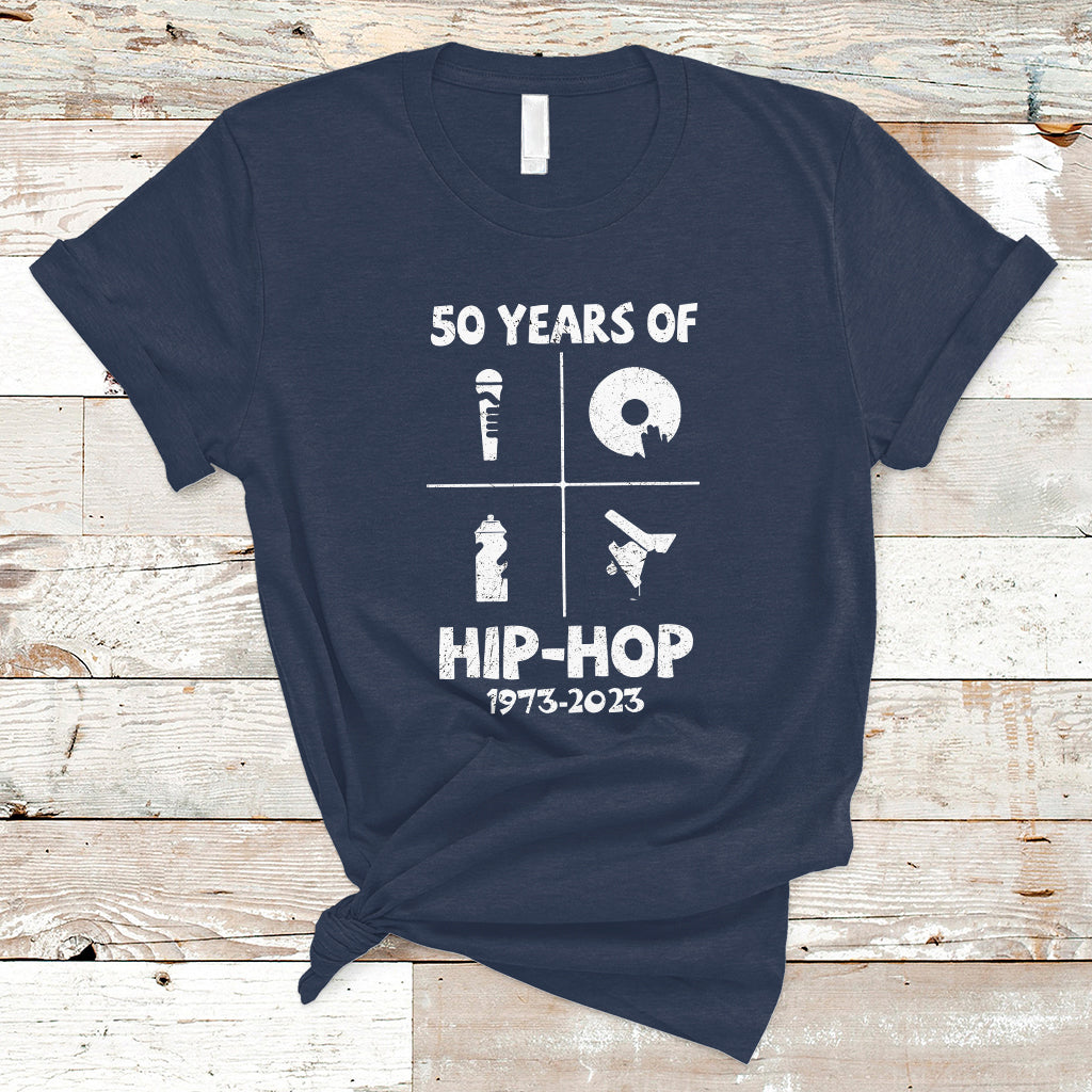 50-years-old-50th-anniversary-of-hip-hop-elements-of-hip-hop-t-shirt