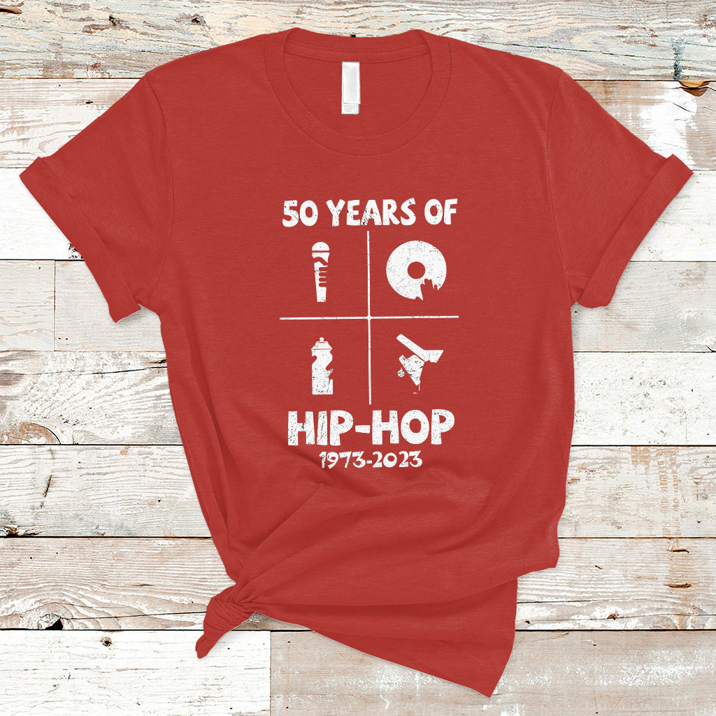 50-years-old-50th-anniversary-of-hip-hop-elements-of-hip-hop-t-shirt