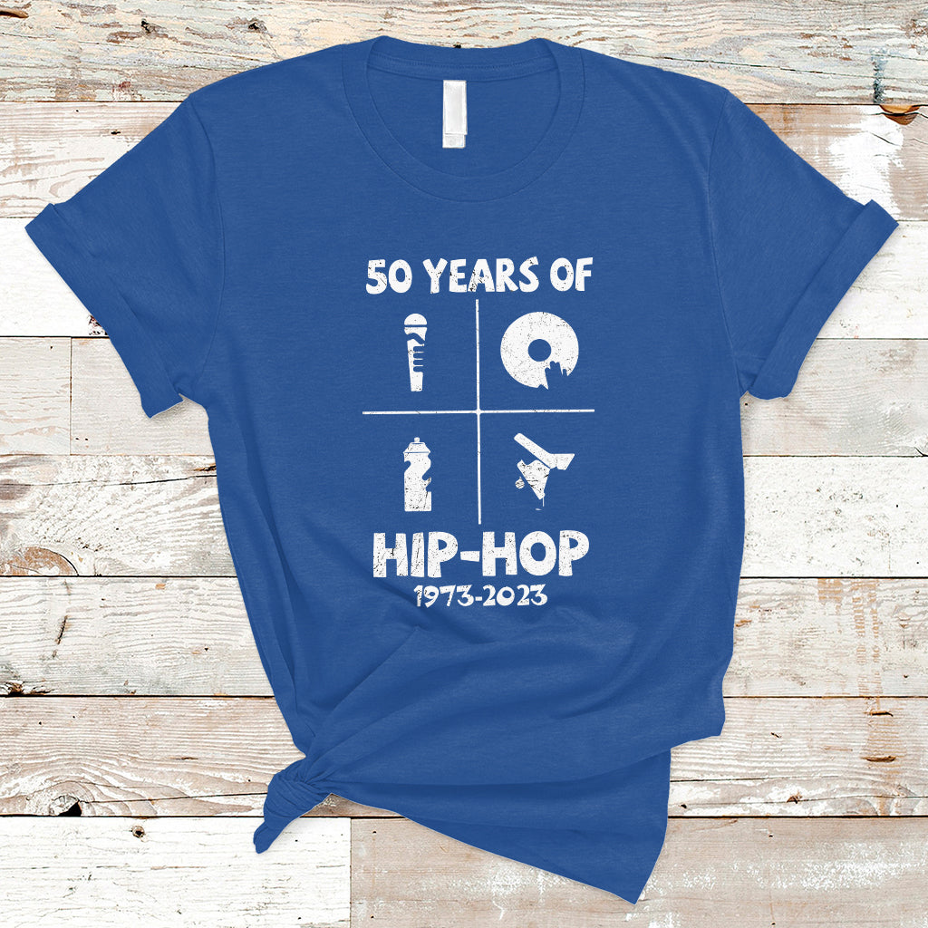 50-years-old-50th-anniversary-of-hip-hop-elements-of-hip-hop-t-shirt