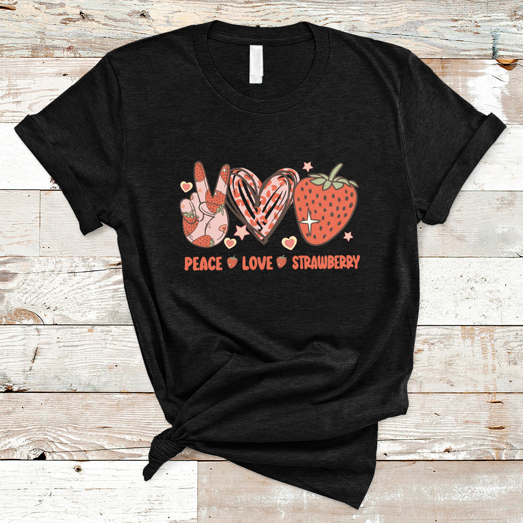 peace-love-strawberry-cute-strawberry-festival-fruit-lover-t-shirt-strawberry-shirt-spring-season-shirt-t-shirt-ts02