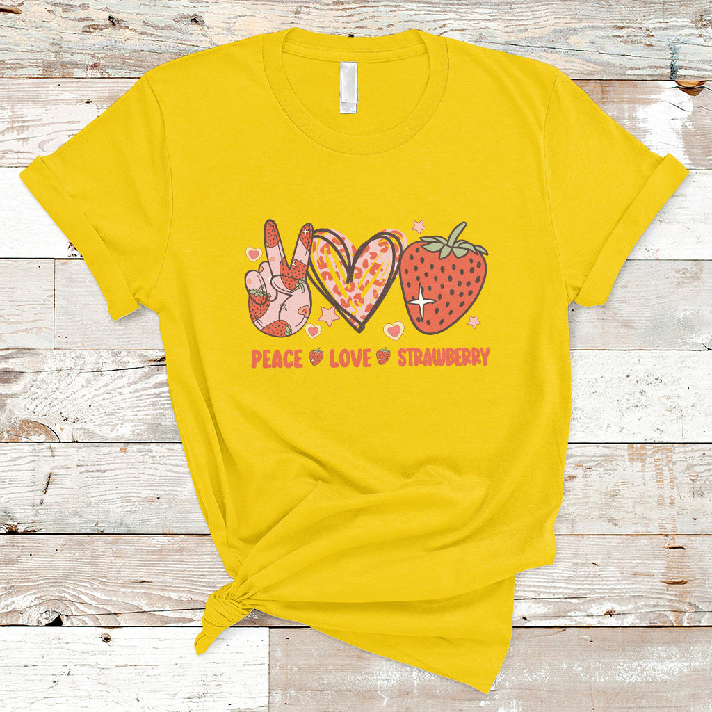 peace-love-strawberry-cute-strawberry-festival-fruit-lover-t-shirt-strawberry-shirt-spring-season-shirt-t-shirt-ts02