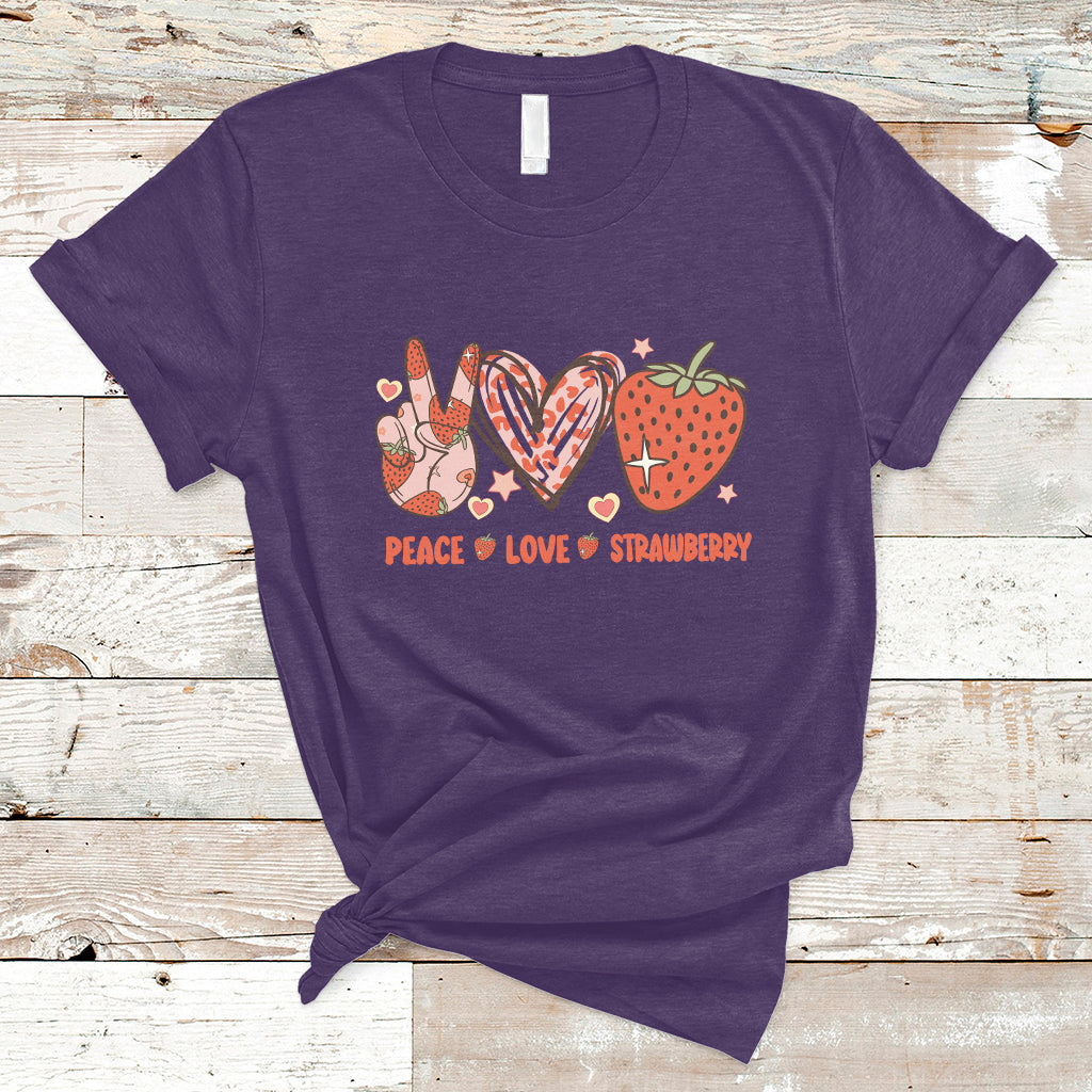 peace-love-strawberry-cute-strawberry-festival-fruit-lover-t-shirt-strawberry-shirt-spring-season-shirt-t-shirt-ts02
