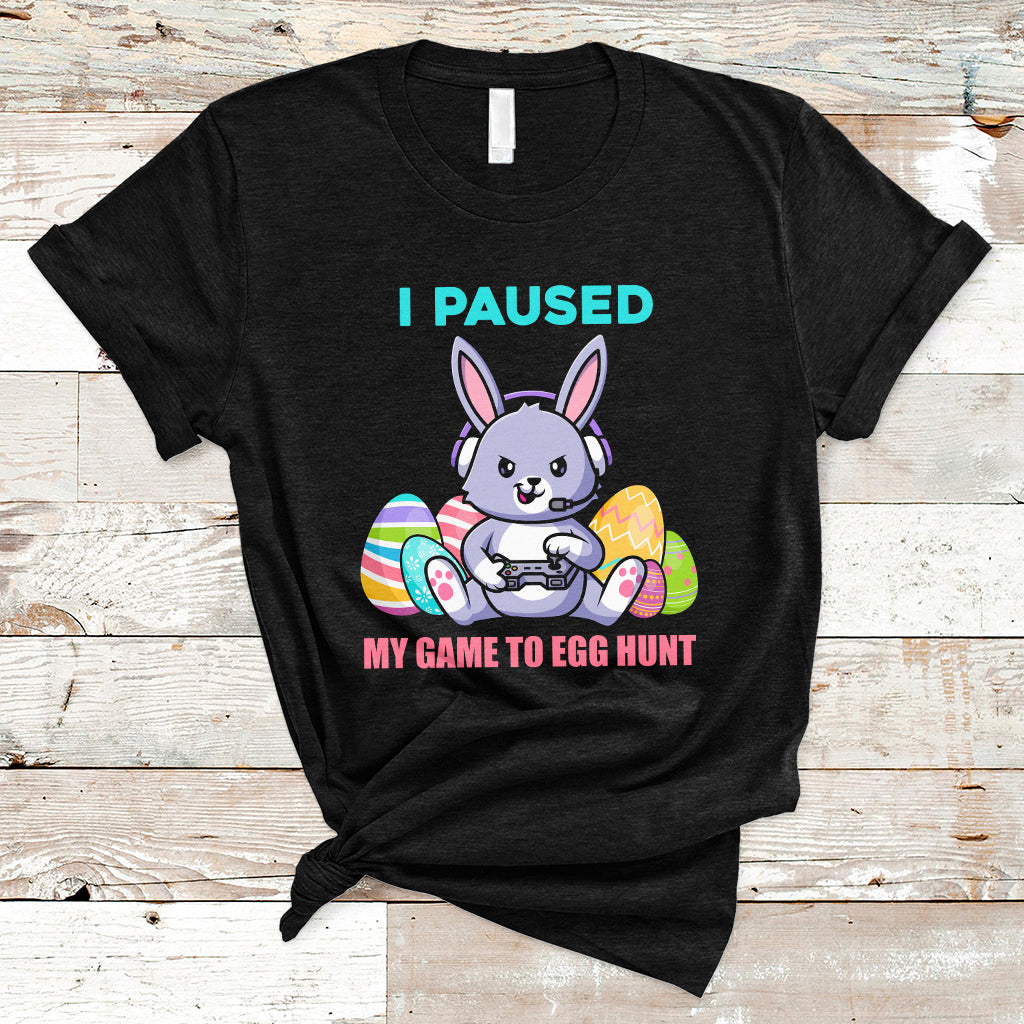 i-paused-my-game-to-egg-hunt-funny-easter-gamer-boys-kids-t-shirt-ts02