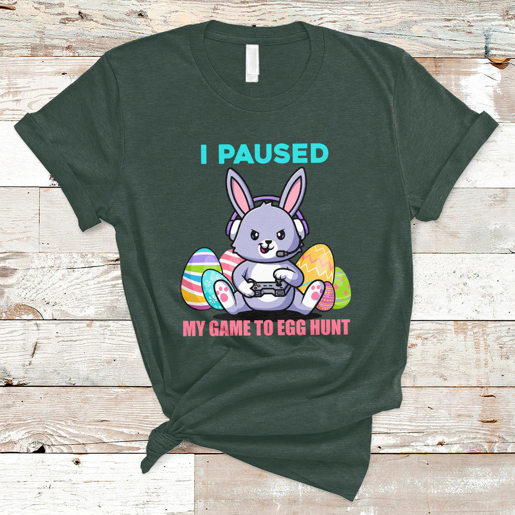 i-paused-my-game-to-egg-hunt-funny-easter-gamer-boys-kids-t-shirt-ts02