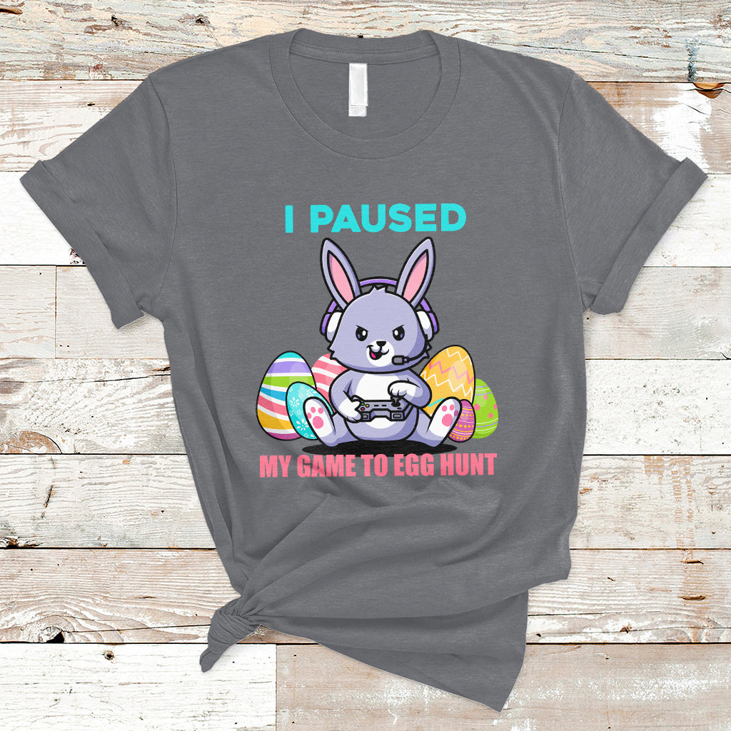 i-paused-my-game-to-egg-hunt-funny-easter-gamer-boys-kids-t-shirt-ts02