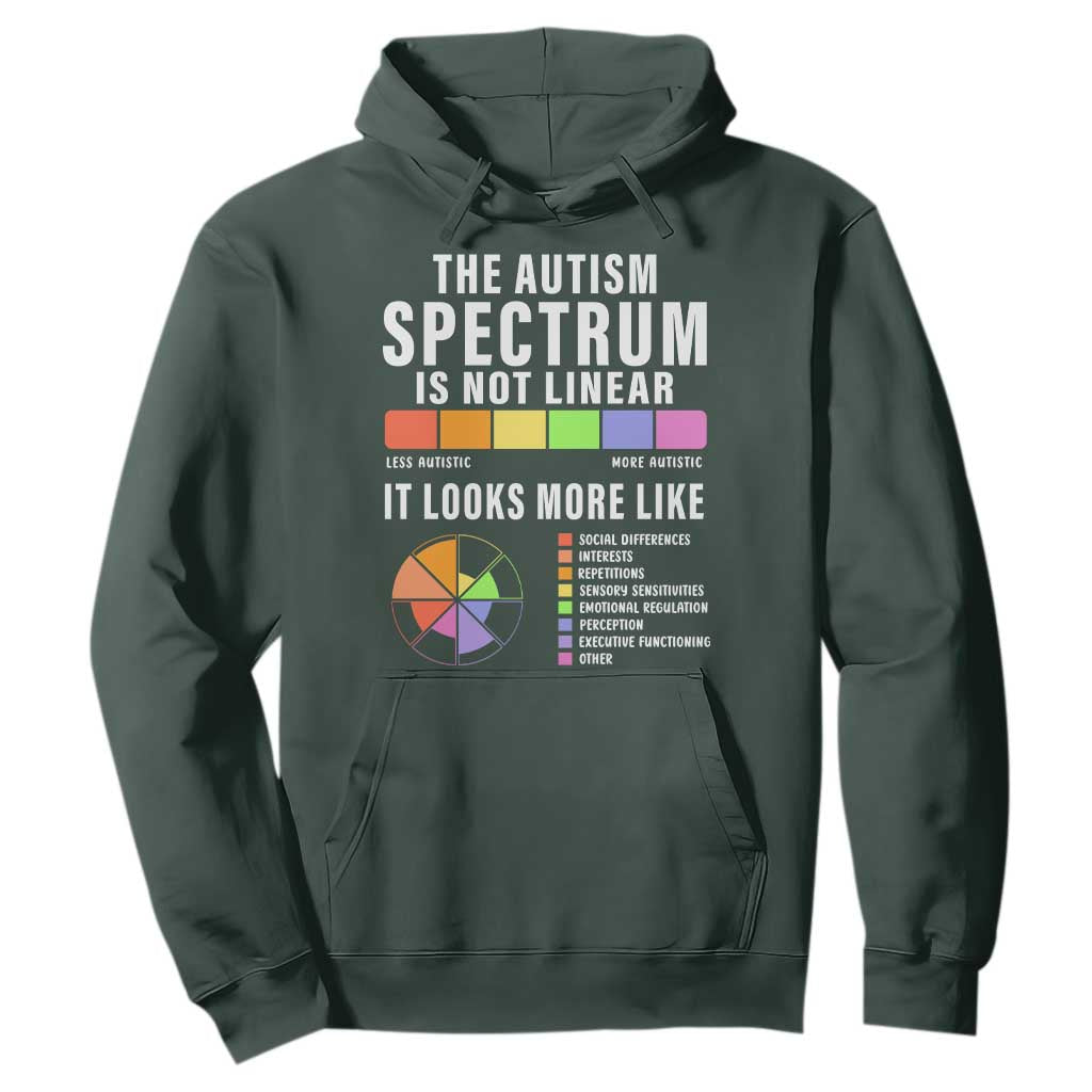 Autism Acceptance Hoodie The Autism Spectrum Is Not Linear