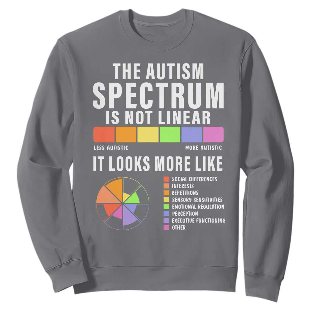 Autism Acceptance Sweatshirt The Autism Spectrum Is Not Linear