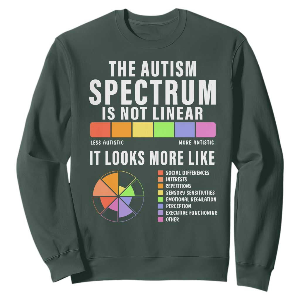 Autism Acceptance Sweatshirt The Autism Spectrum Is Not Linear