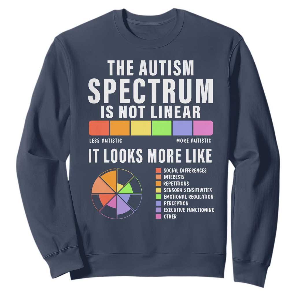 Autism Acceptance Sweatshirt The Autism Spectrum Is Not Linear