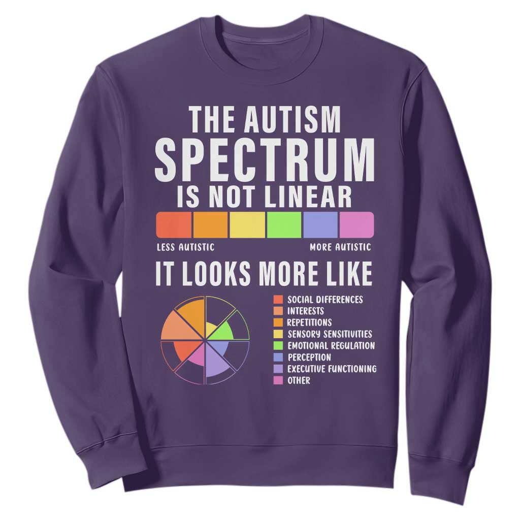 Autism Acceptance Sweatshirt The Autism Spectrum Is Not Linear