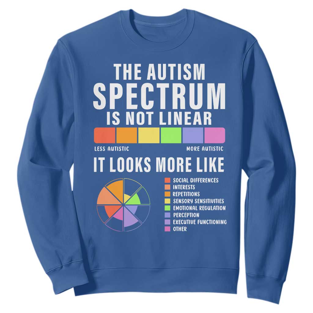 Autism Acceptance Sweatshirt The Autism Spectrum Is Not Linear