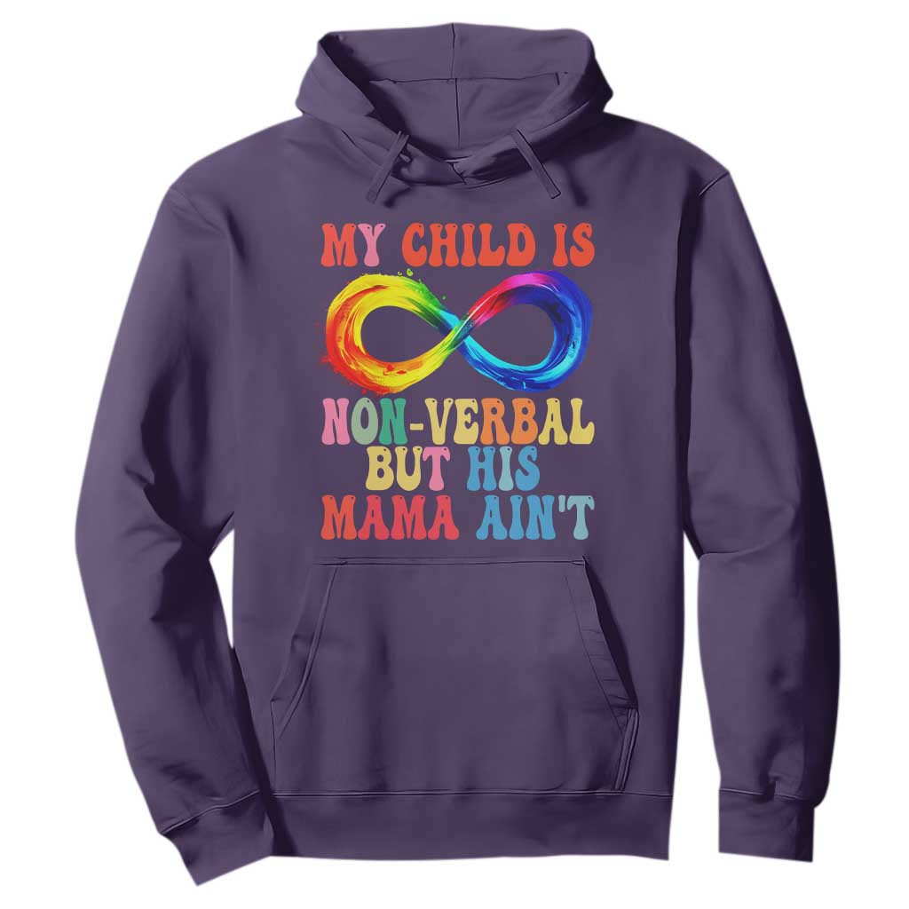 Autism Mom Hoodie My Child May Be Non verbal But His Mama Ain't Autism