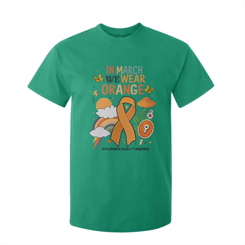 Developmental Disability Support T Shirt For Kid In March We Wear Orange