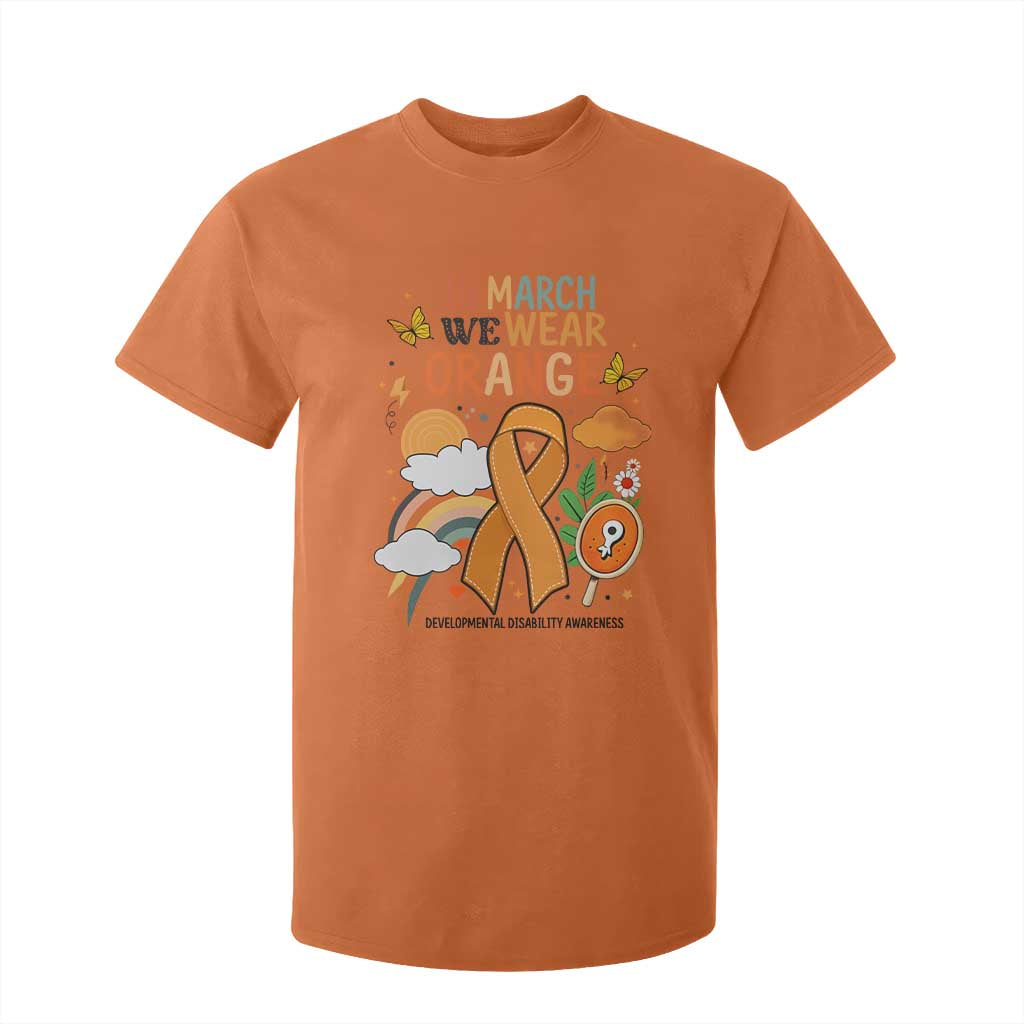 Developmental Disability Support T Shirt For Kid In March We Wear Orange